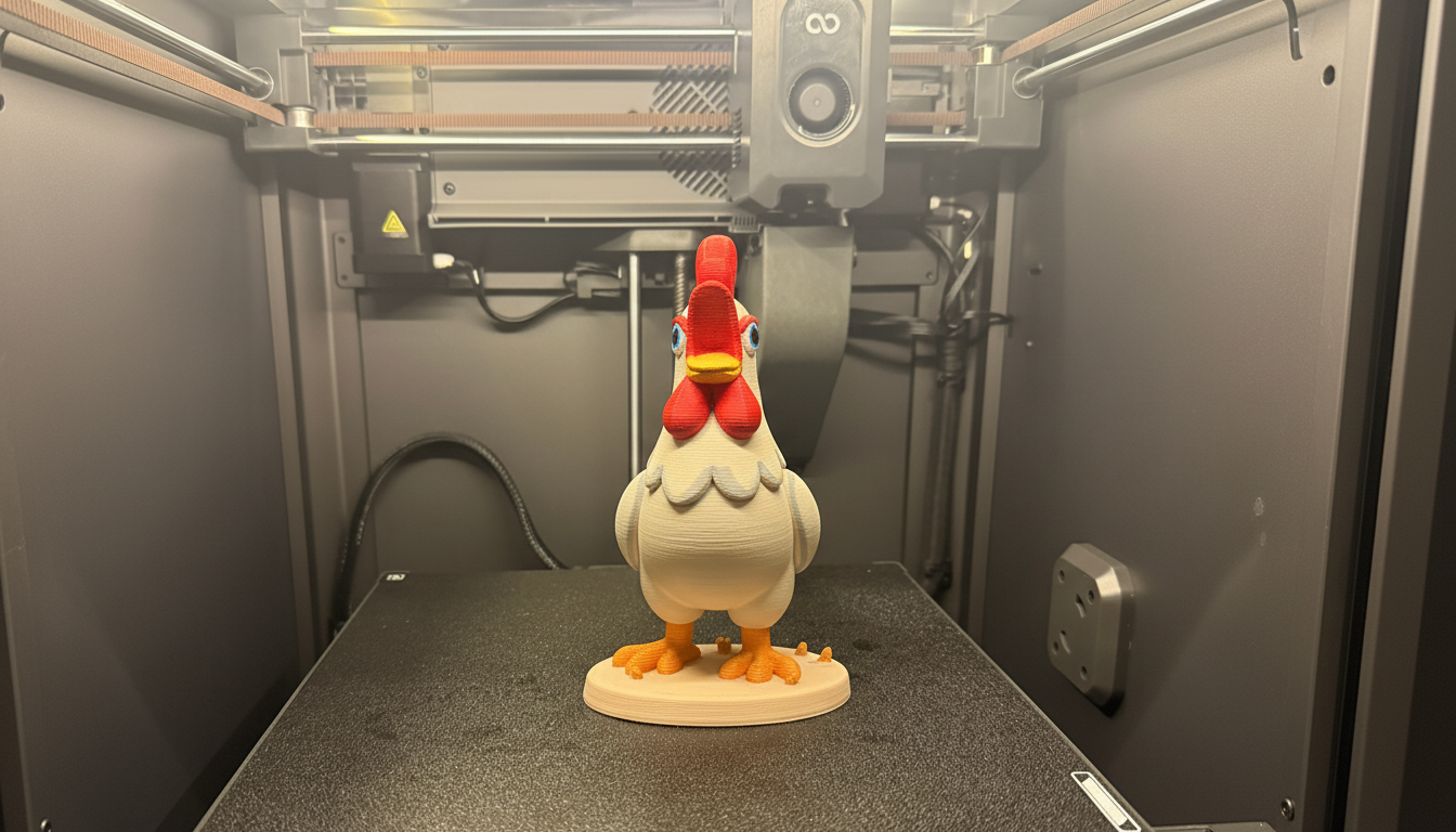 Cute Rooster Crowing - Lively Farmyard Sentinel
