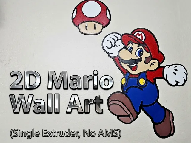 2D Mario Wall Art (No AMS or ToolChanger needed)