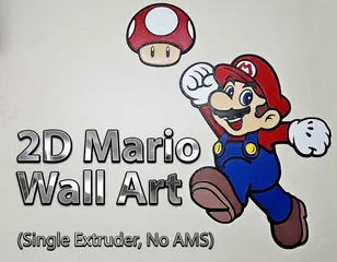 2D Mario Wall Art (No AMS or ToolChanger needed)
