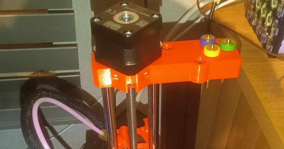 prusa mini Z top E3D revo nozzle holder for 3 nozzles by luigi20000