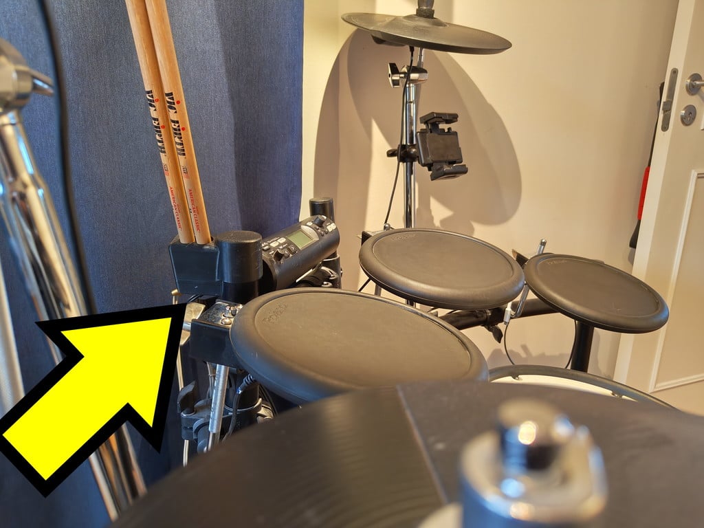 Drumstick holder for Roland electronic drums