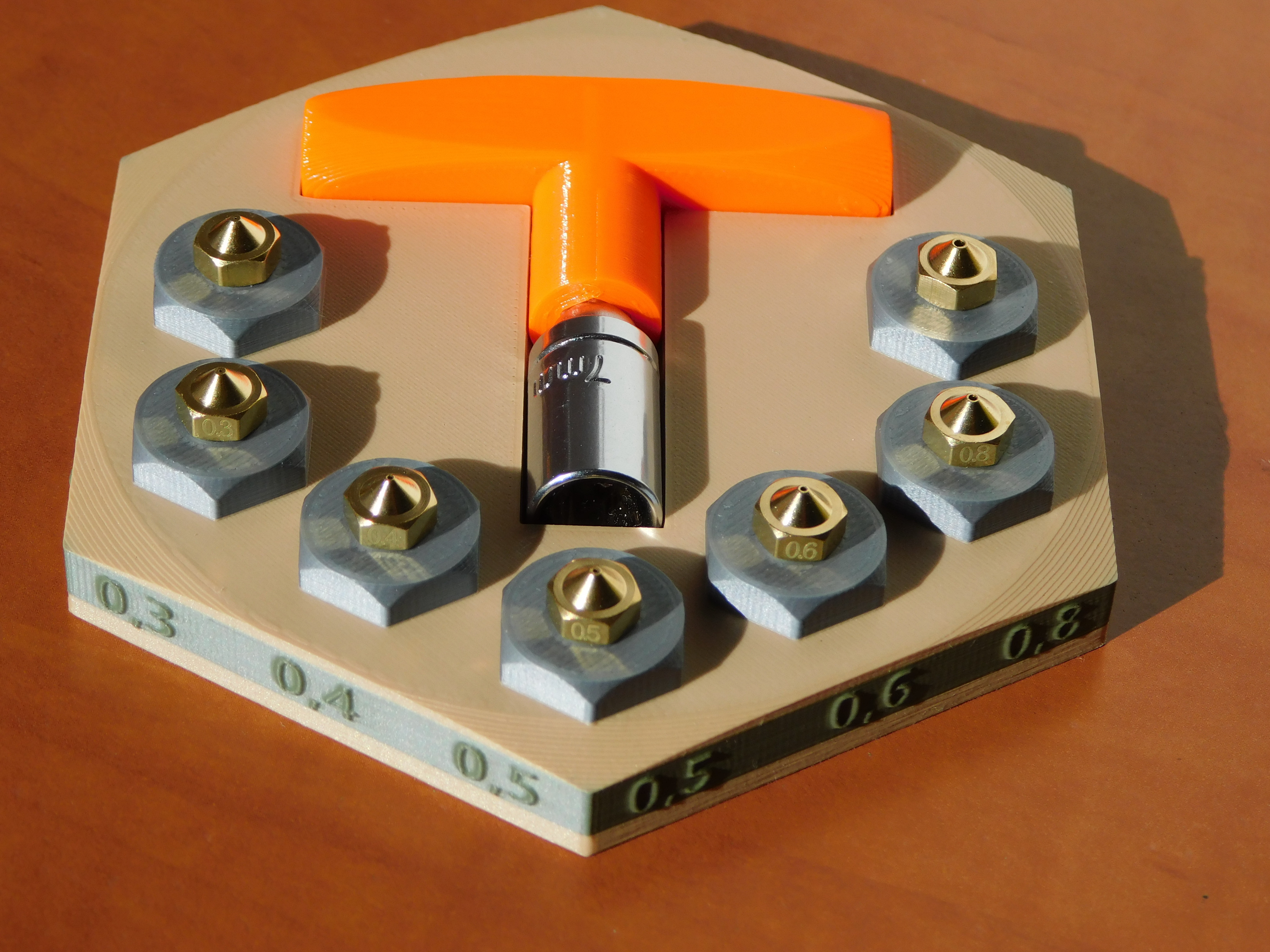 Hexie nozzle holder