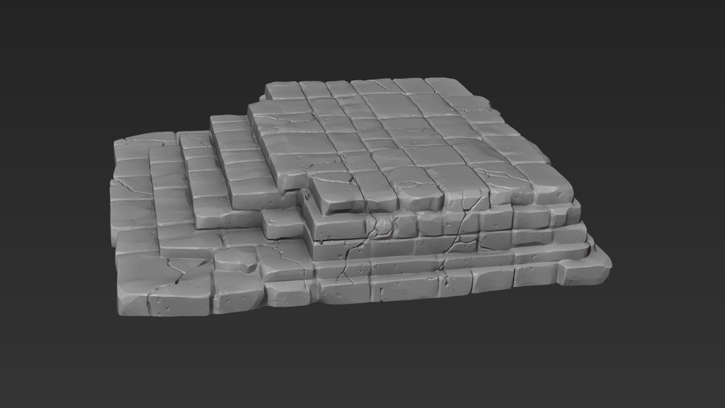Miniatura 6 do modelo 3D Base Stone Stairs
