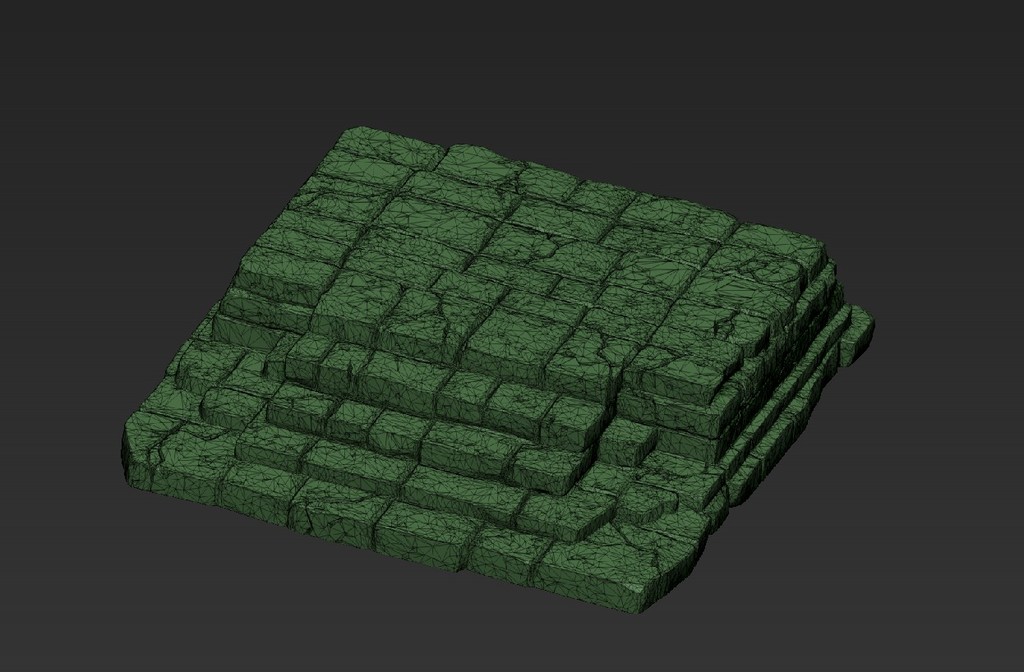 Miniatura 10 do modelo 3D Base Stone Stairs