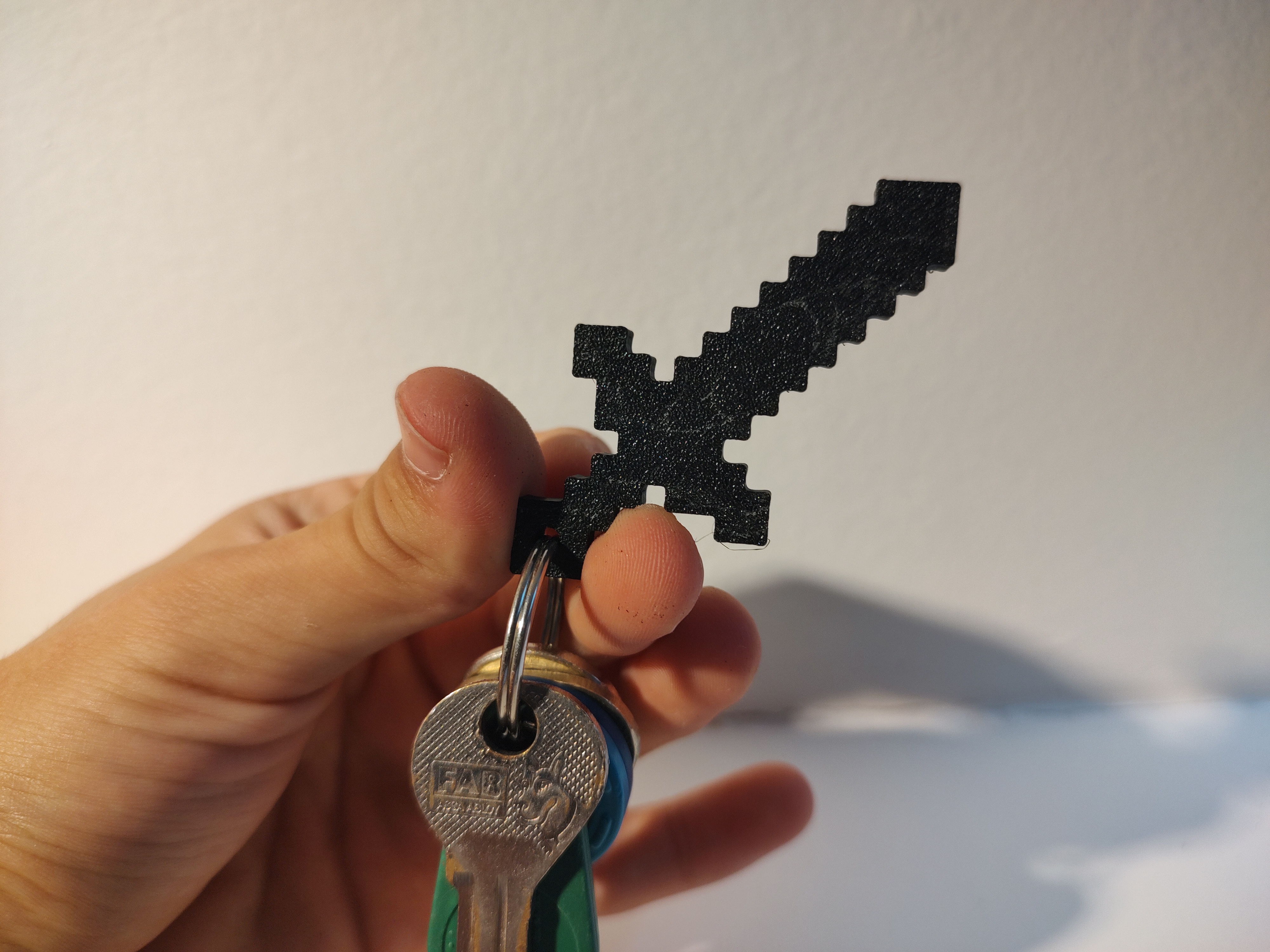 Minecraft sword keychain