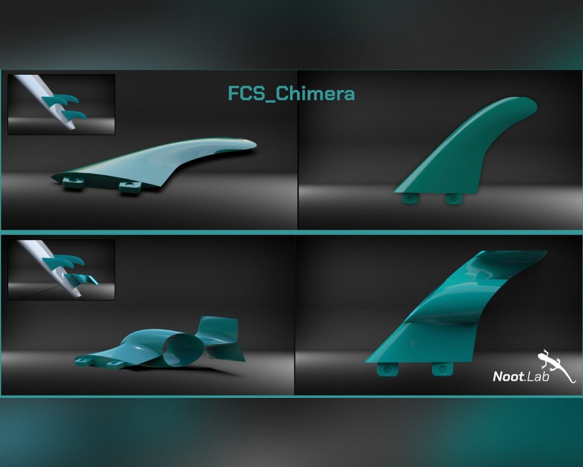 FCS_Chimera Surfboard Fins 3D model