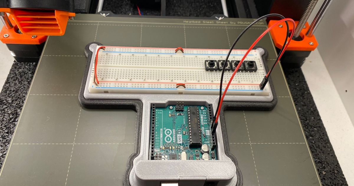Arduino Uno Prototyping Base by Silfer | Download free STL model ...