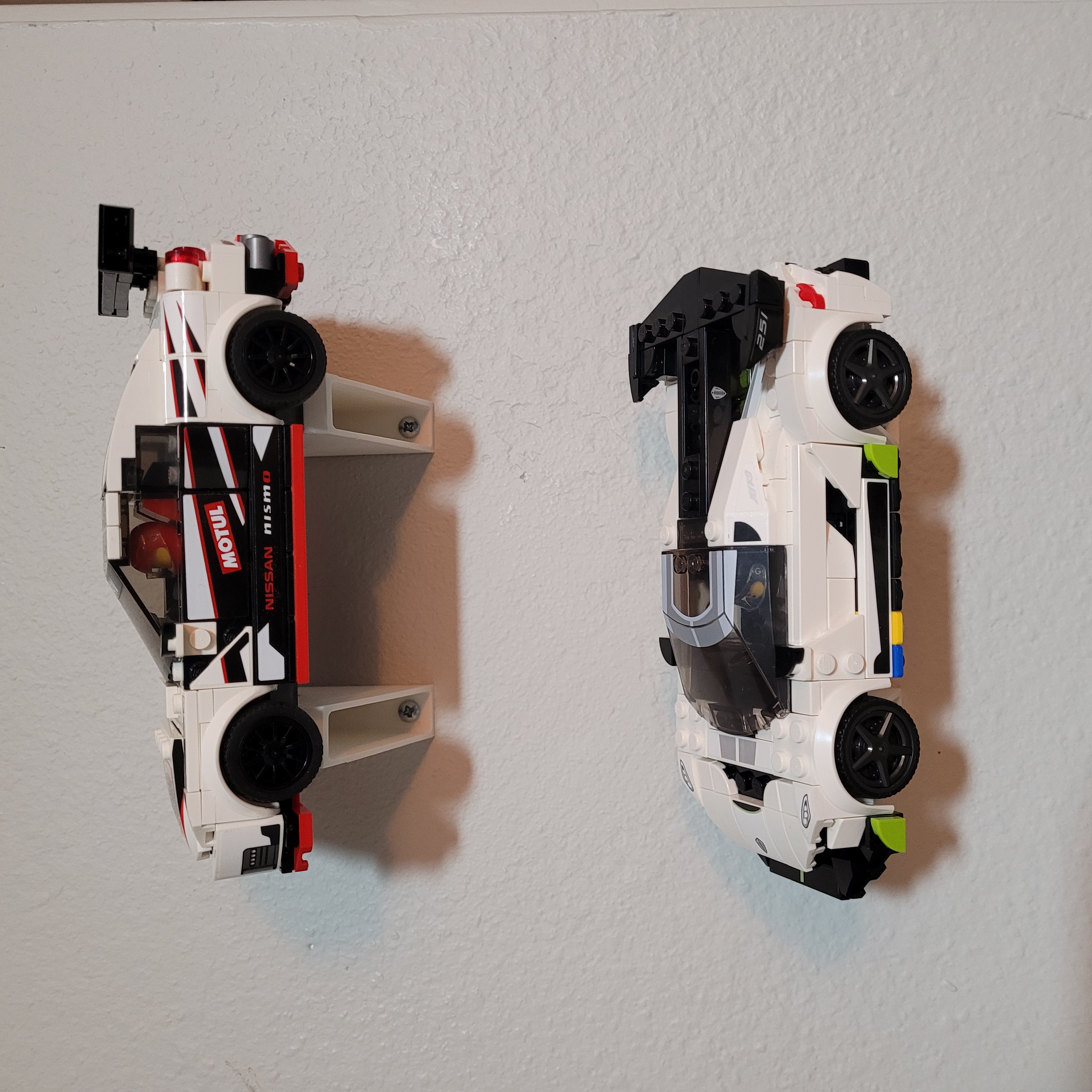 Wall mount compatible with LEGO® car models (tilted for viewing), with  proper stud sizes that fit snugly by eCrowne, Download free STL model