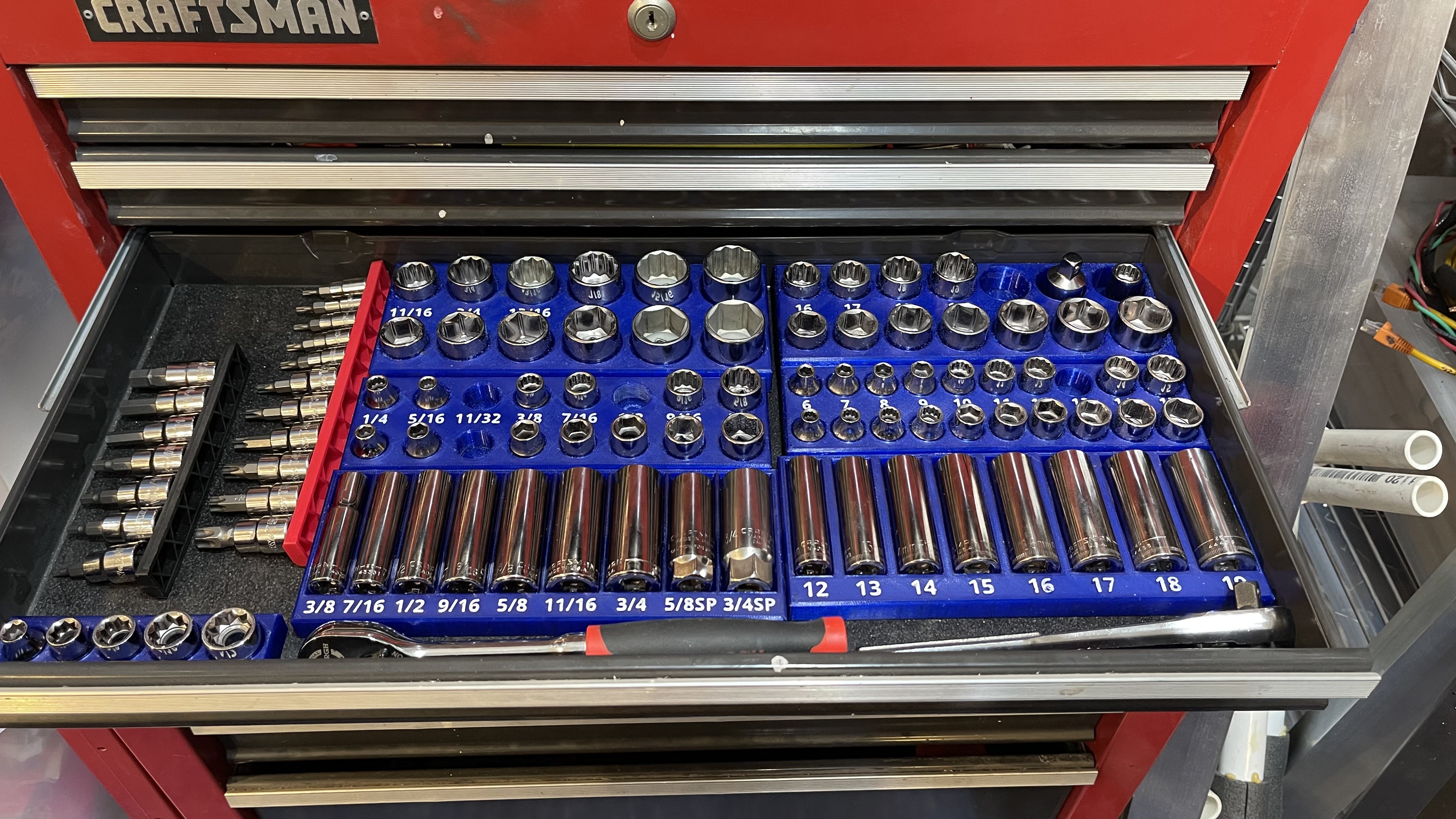 Socket trays: Tekton / universal 1/2" drive metric