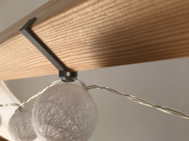 lazy fairy lights holder for IKEA Kura Bed