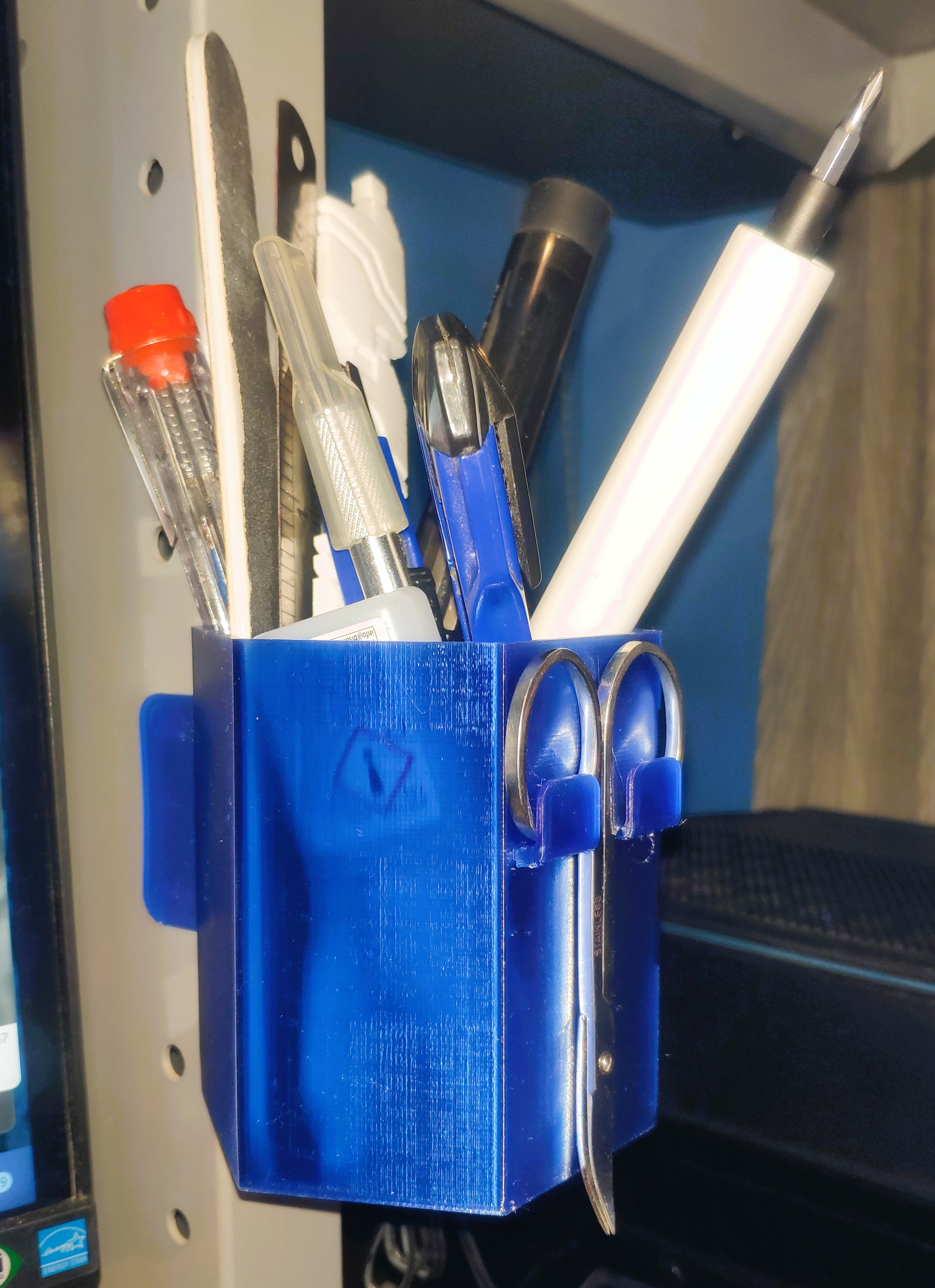 Pencil and tool holder. JERKER IKEA table.