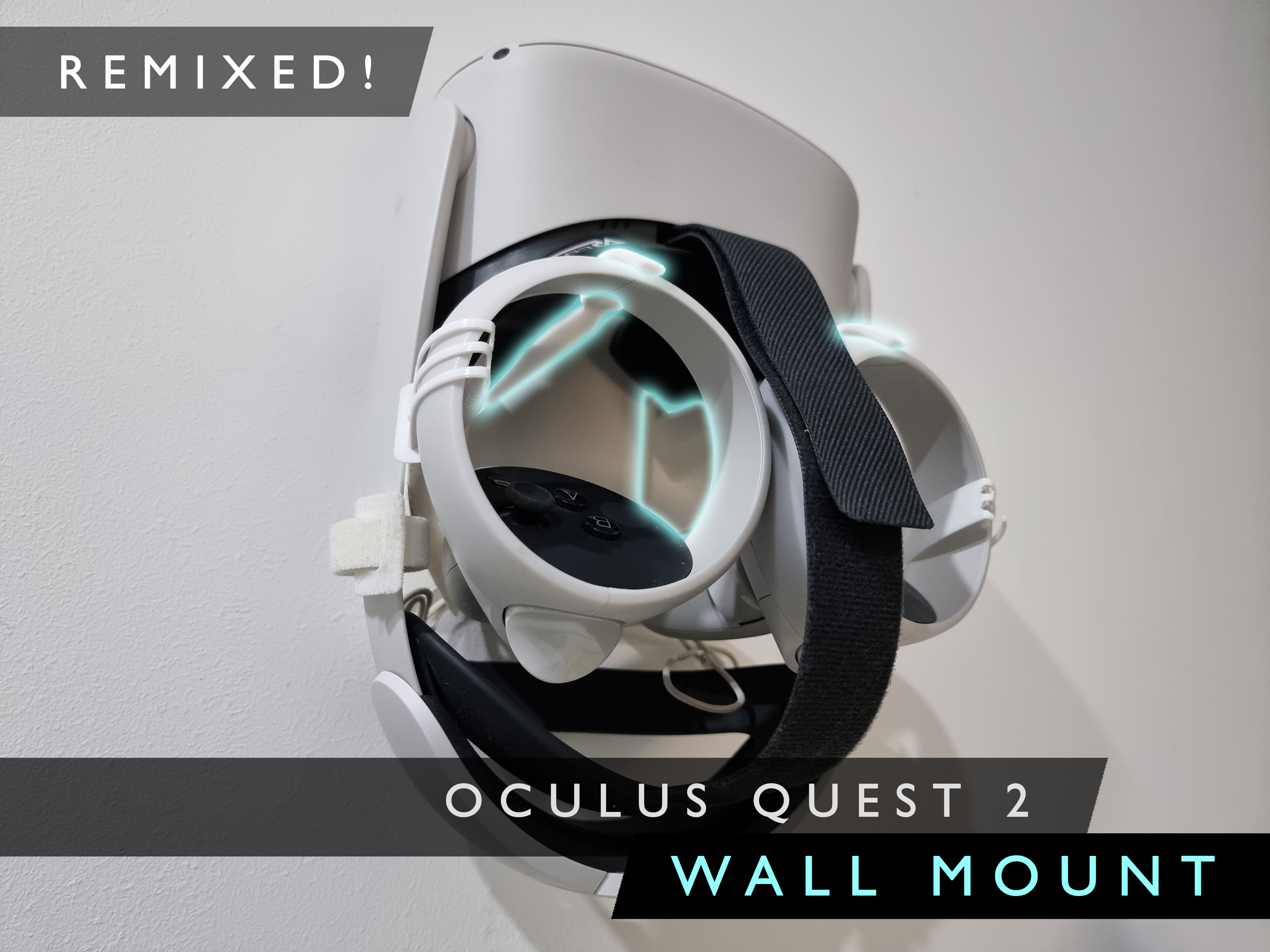 Oculus Quest 2 Wall Mount - Tape Edition