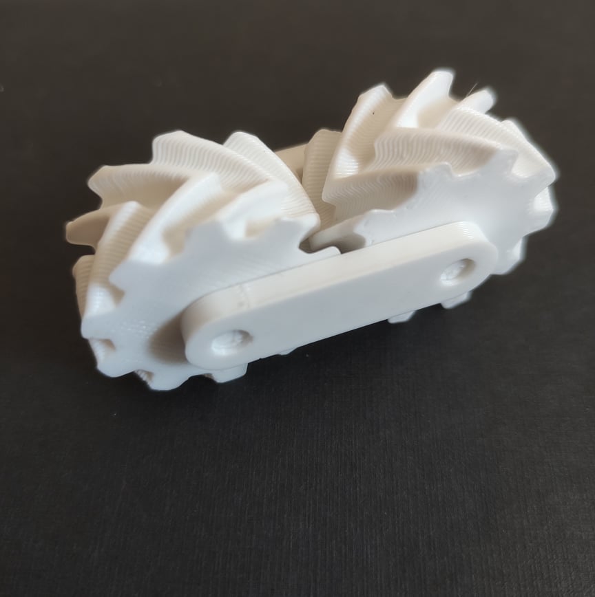symmetrical helical gears fidget by radim3D Download free STL model