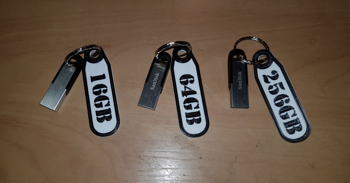 USB Stick Label by AraBon | Download free STL model | Printables.com