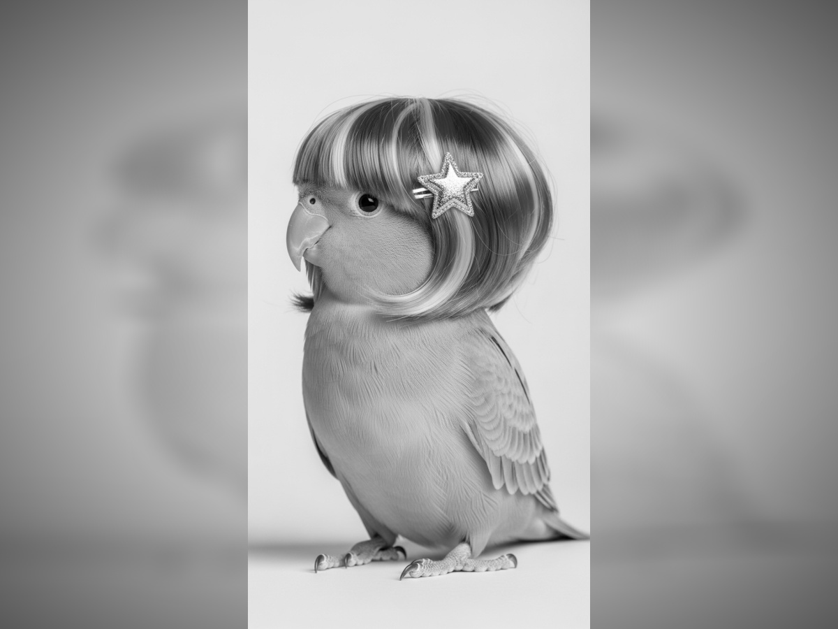 Bird with Wig Hueforge