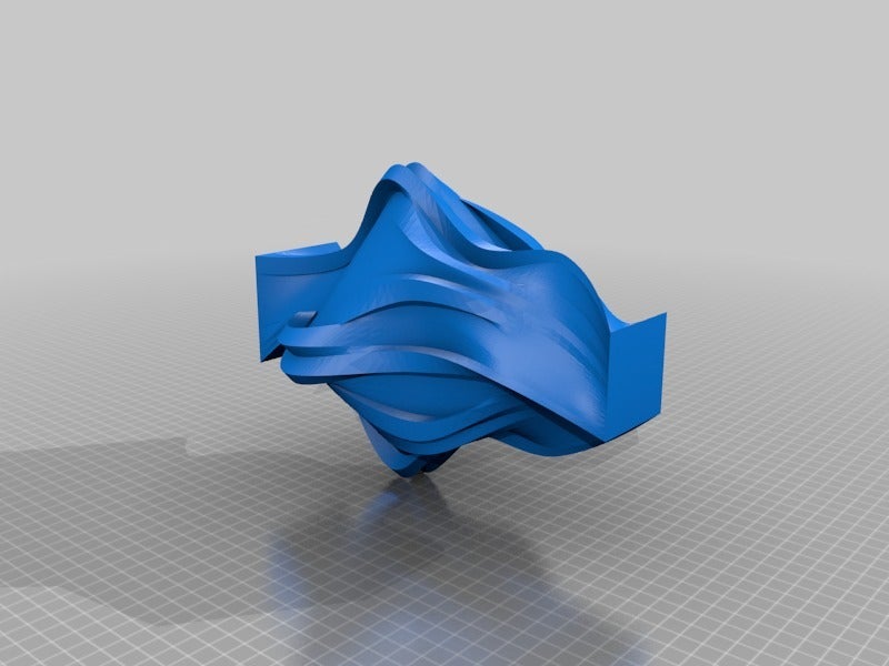 Miniatura 2 do modelo 3D Curvy Square Vase