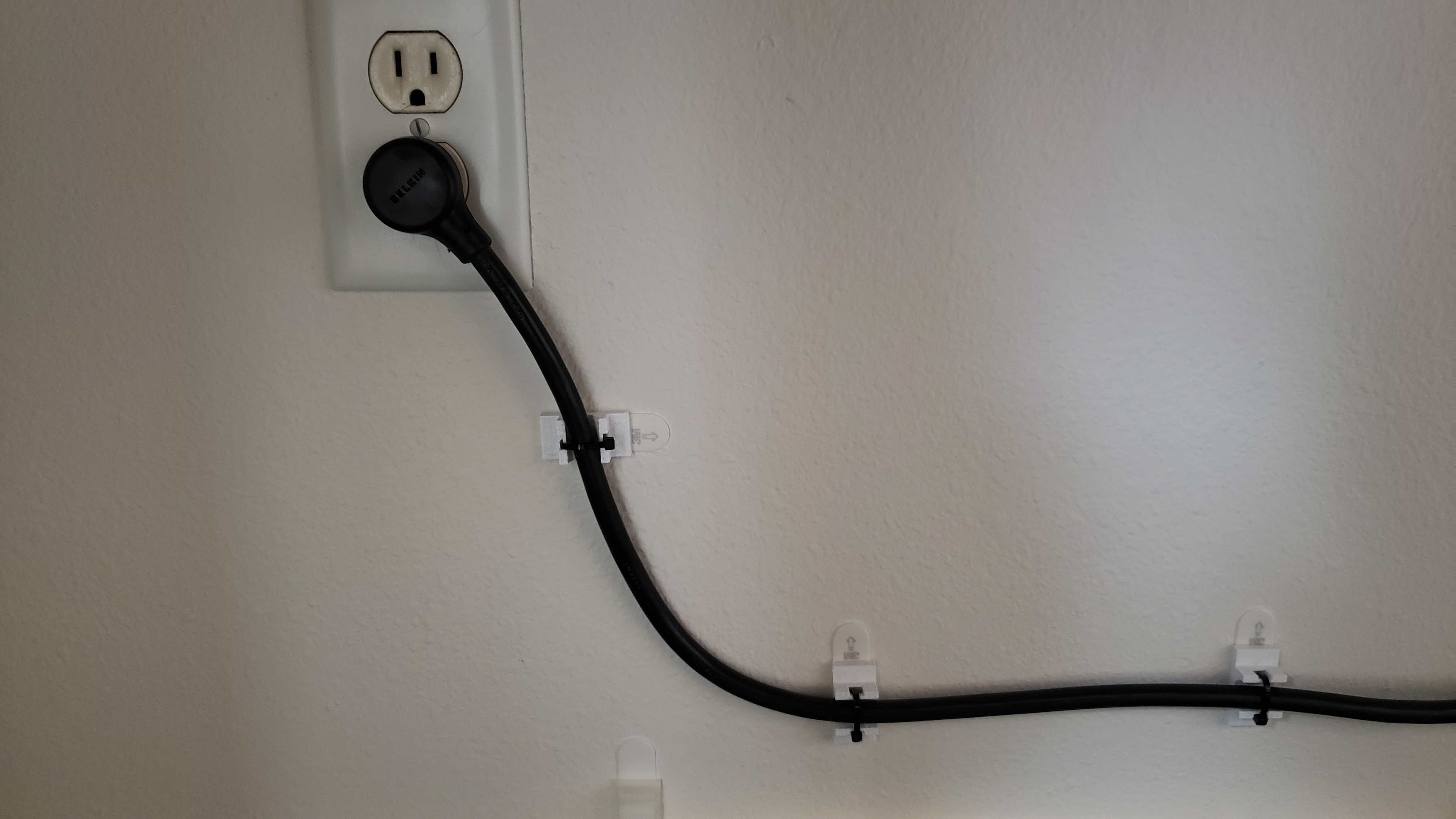 Command Strip Zip-Tie Holder for Power Cable