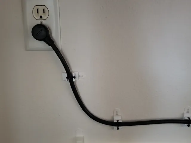 Command Strip Zip-Tie Holder for Power Cable