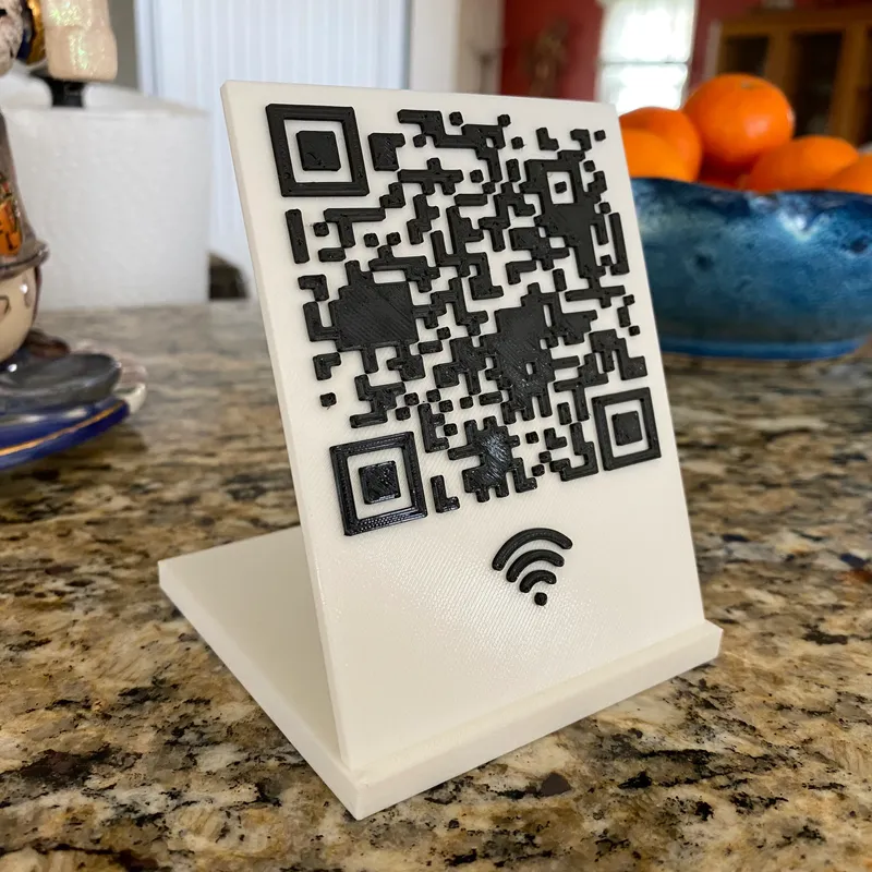 WiFI QR Code Sign by radiojack | Download free STL model ...