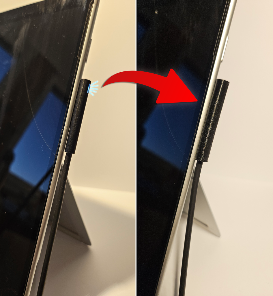 Surface‑Connect‑Port Charging Cable LED Light Cover (TPU)