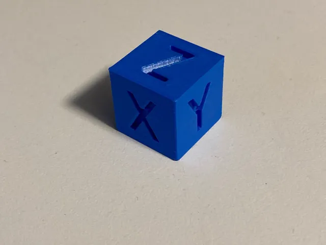XYZ Calibration cube 20x20x20mm
