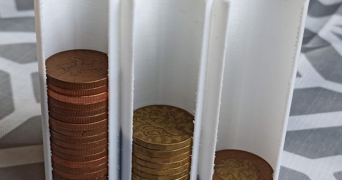 Coin organizer for CZK by MartinS Download free STL model