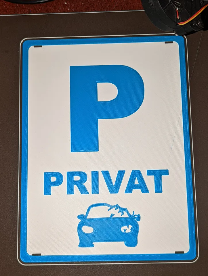 Privat Parkplatz Schild /private parking sign by Stefan, Download free STL  model