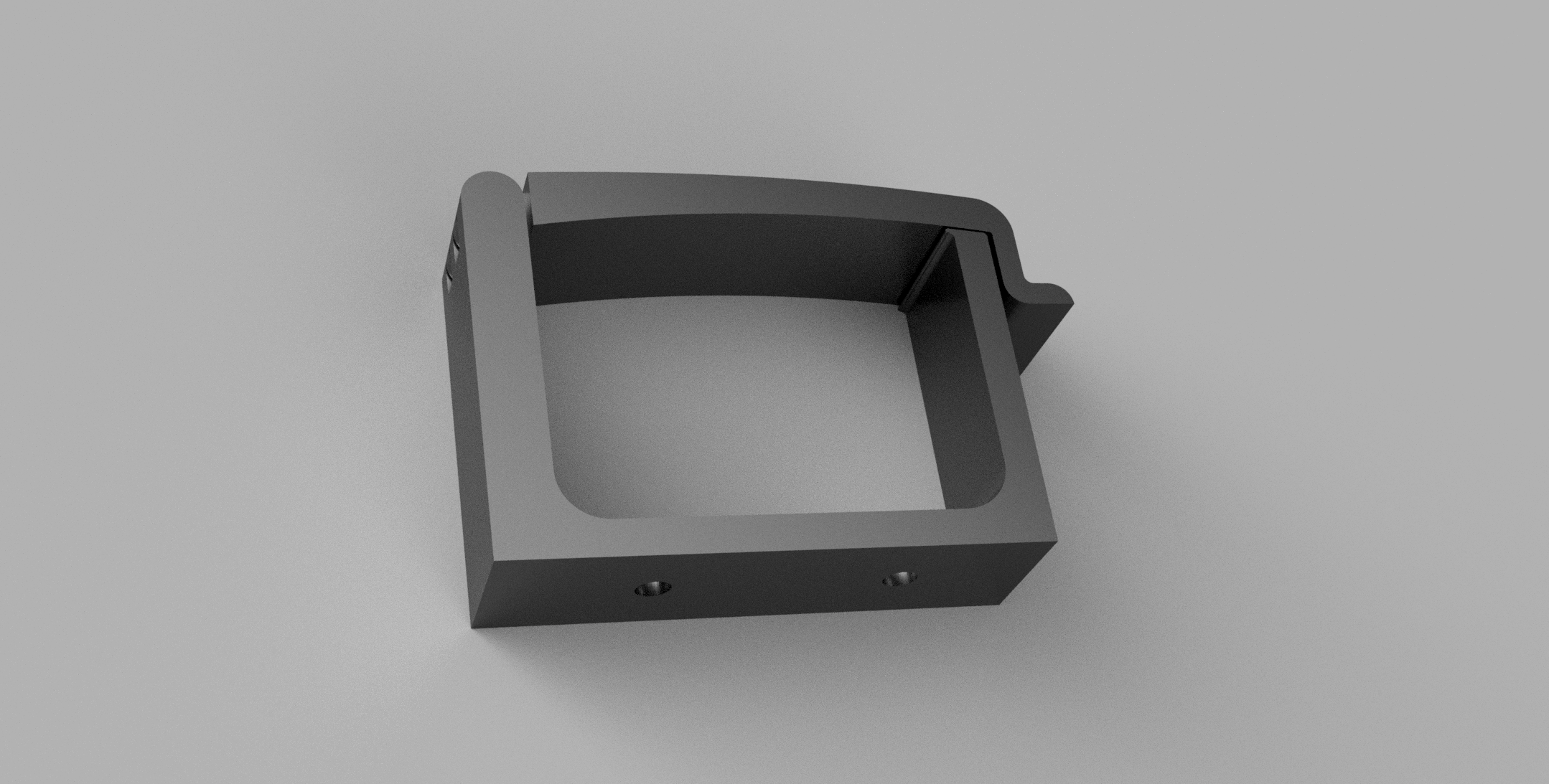Hinged cable clip larger 3D model thumbnail