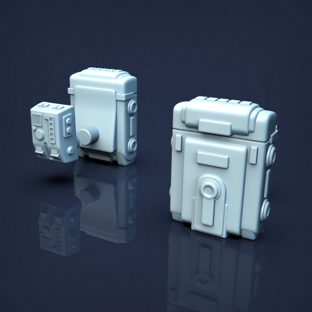 Chest Control Panel and Back Pack for Planetary Explorer
