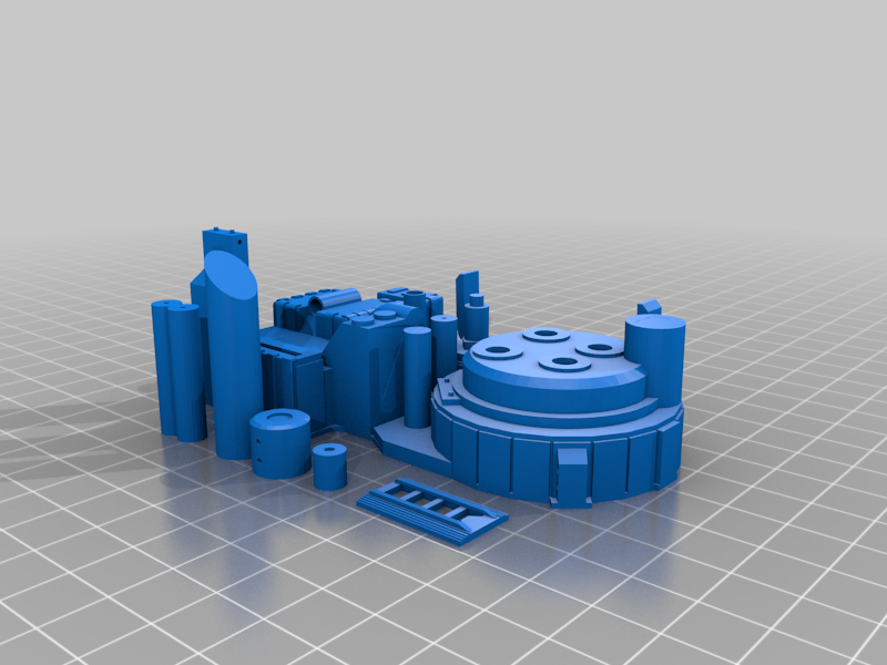 Mini Ghostbusters Proton Pack (remixed) 1:6 with holes for tubes and for led lights
