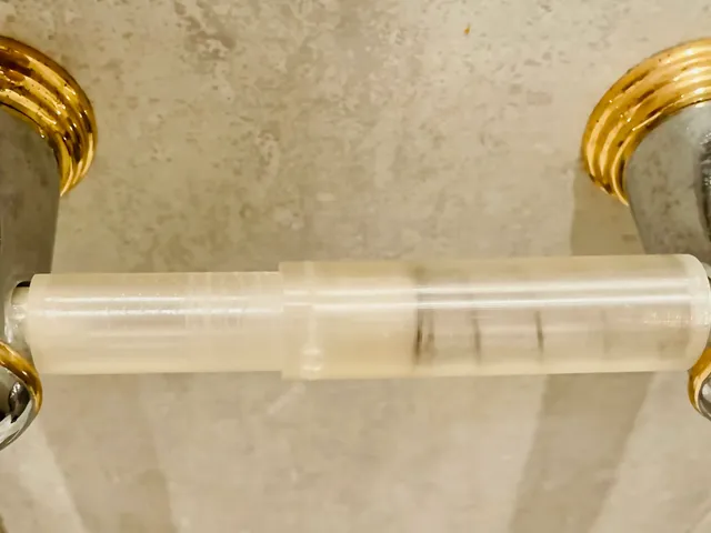 Toilet Roll Holder Spool using Spring Insert