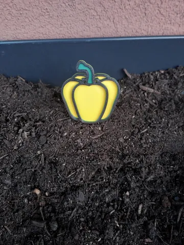 Paprika tricolor sign for garden (no MMU)