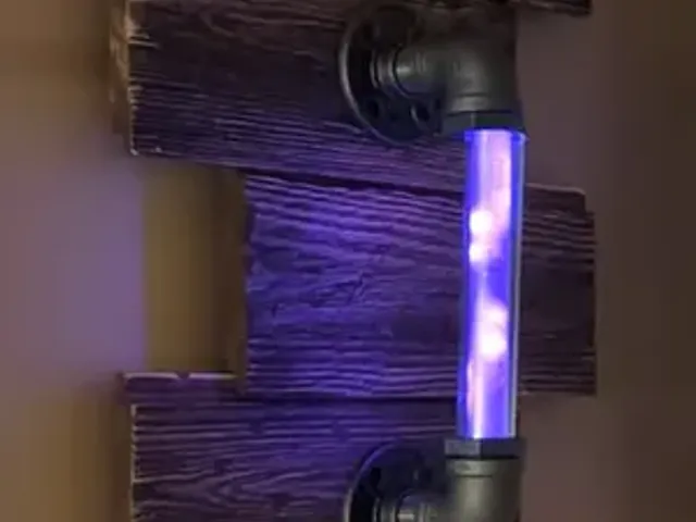 Black Iron Pipe LED Meeting Status Indicator