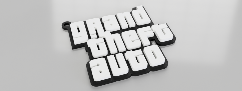 GTA Logo Keychain - Grand Theft Auto Fan Art (3D Printable STL)