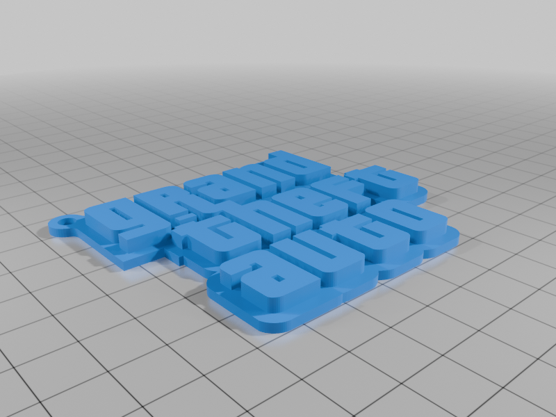 GTA Logo Keychain – Grand Theft Auto Fan Art (3D Printable STL)