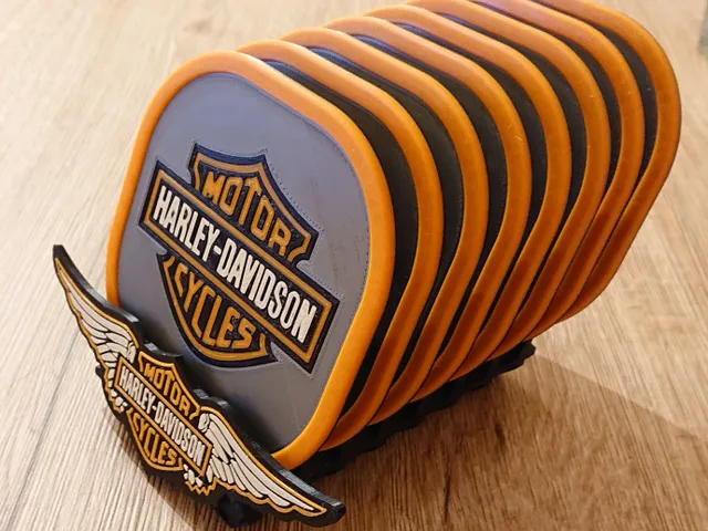 Harley Davidson Coasterset Multimaterial