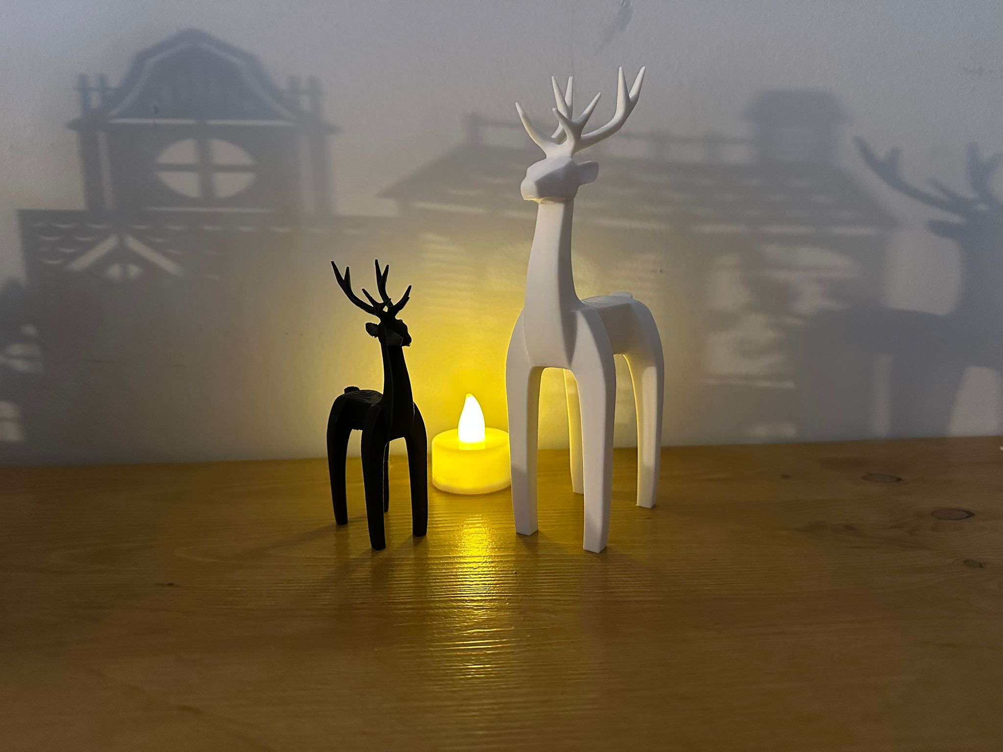 Figuras renos navidad minimalista