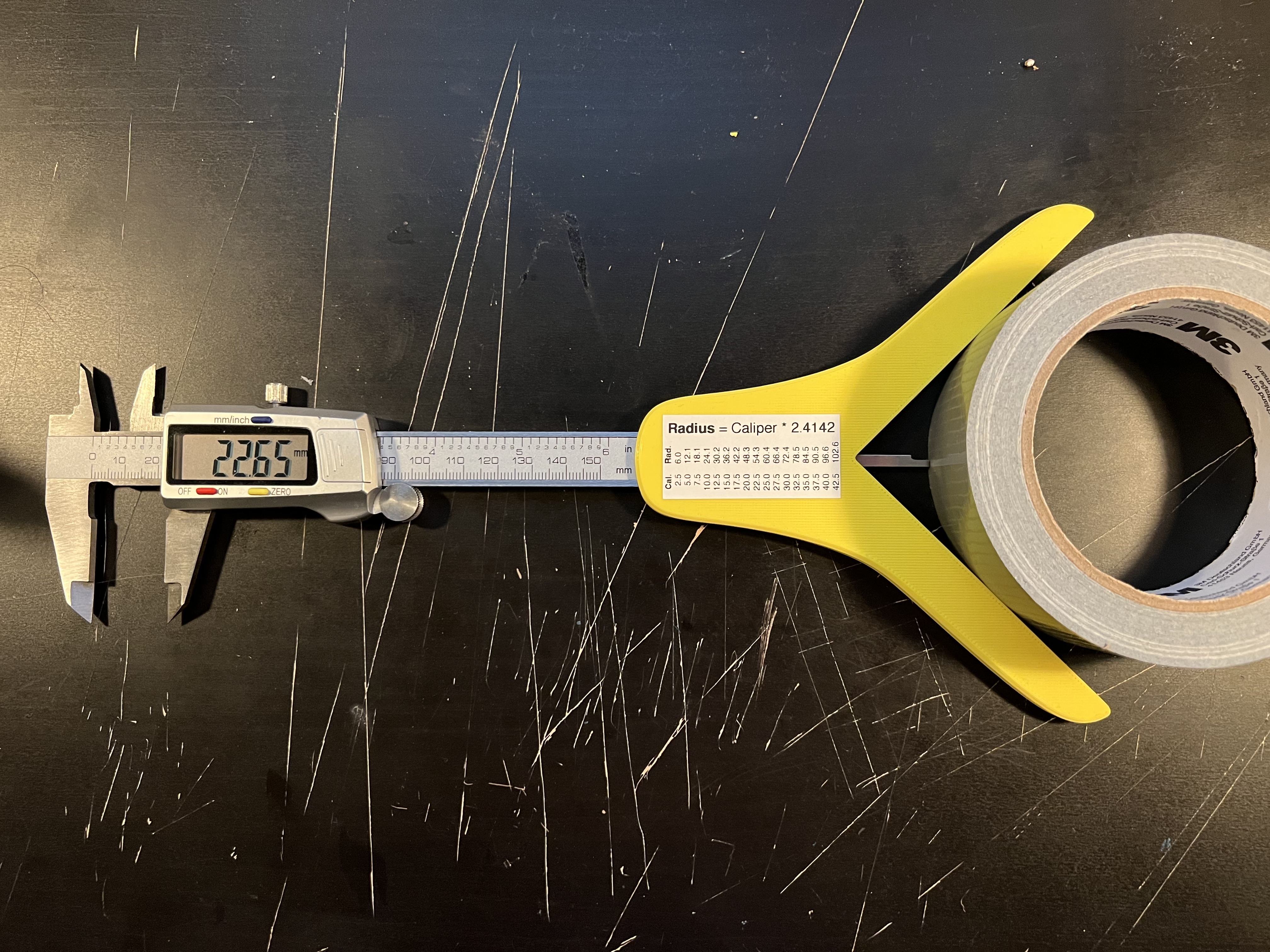 Radius Gauge for Digital Calipers