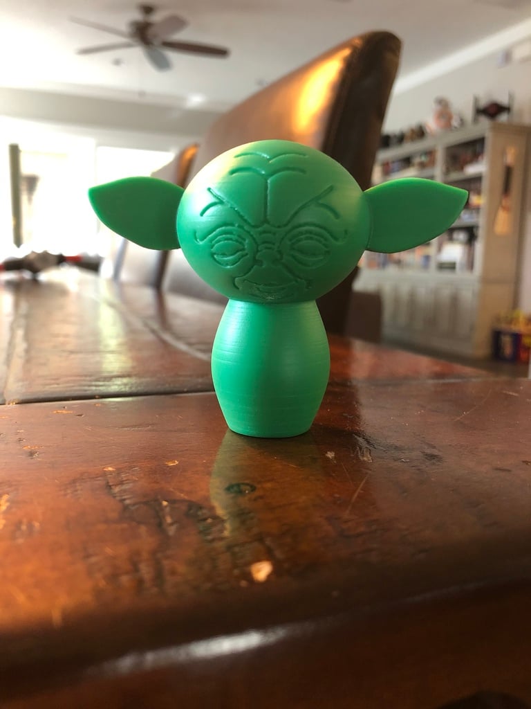 Kokeshi style Yoda