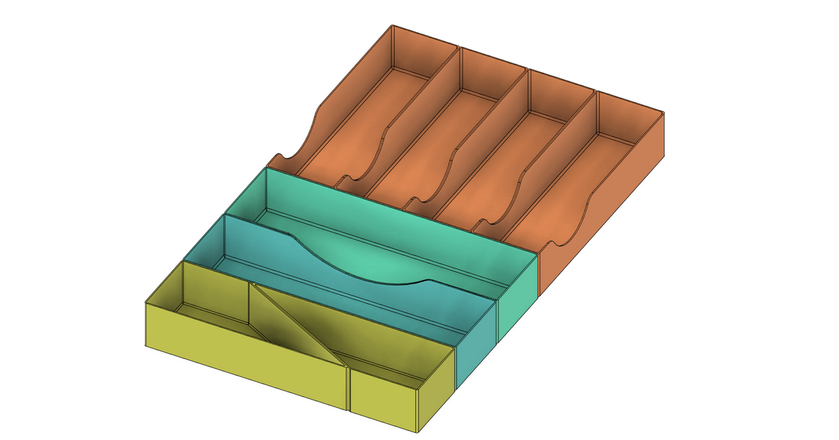 Modular cutlery tray by Celta Download free STL model