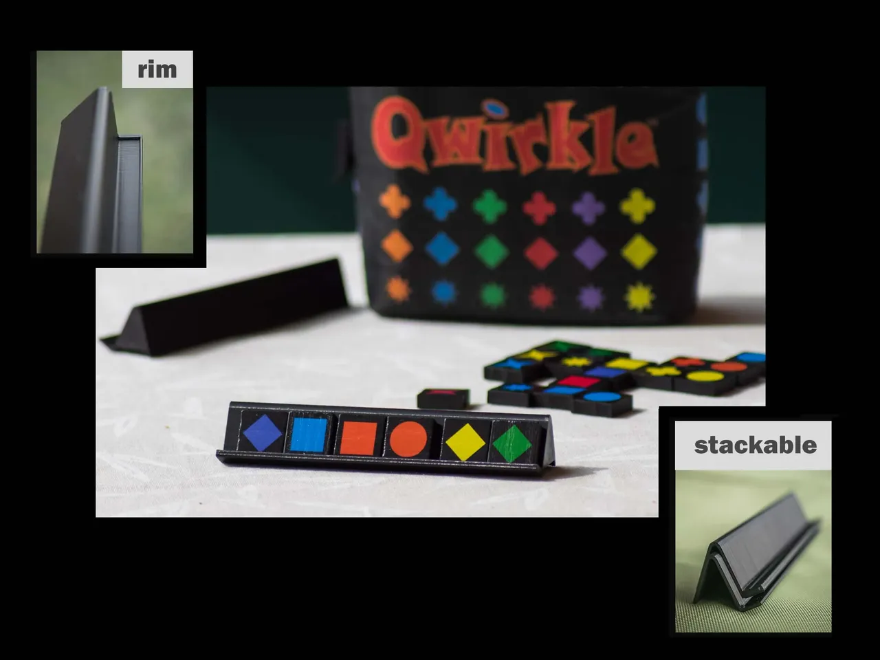 Qwirkle (tm) - Game Tile Rack by m3d