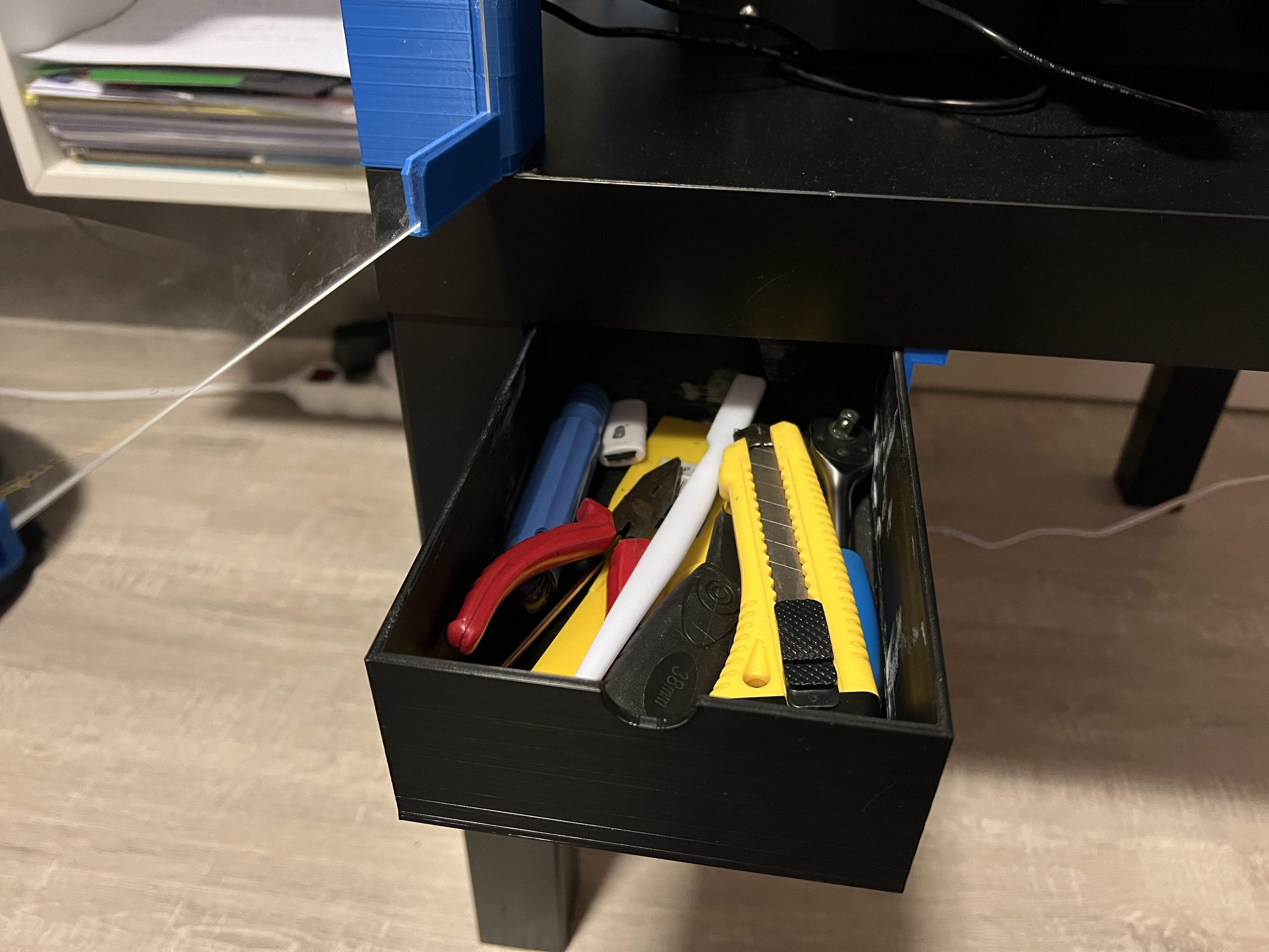 Ikea lack drawer for 3d printing accessories.
