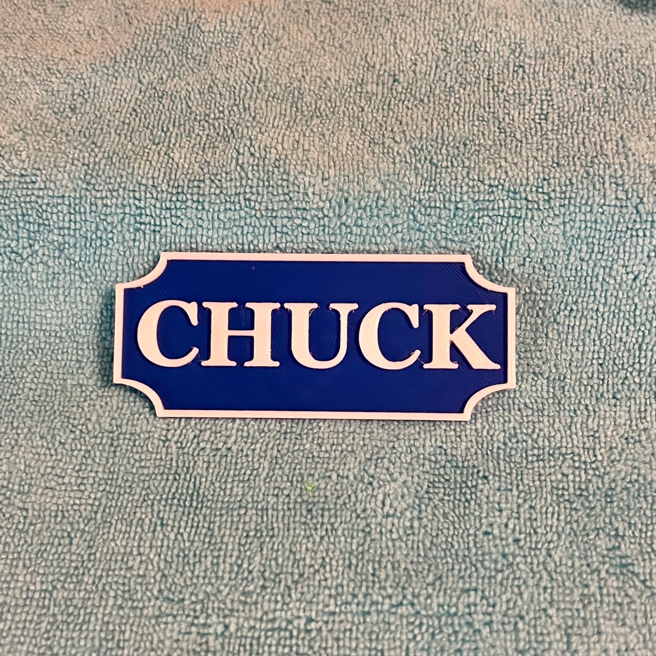 Customizable name tag with or without mounting rings