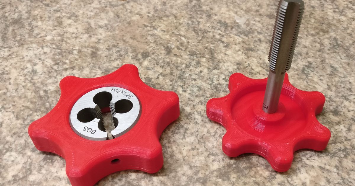 Handle for M12 thread cutter by lufa Download free STL model