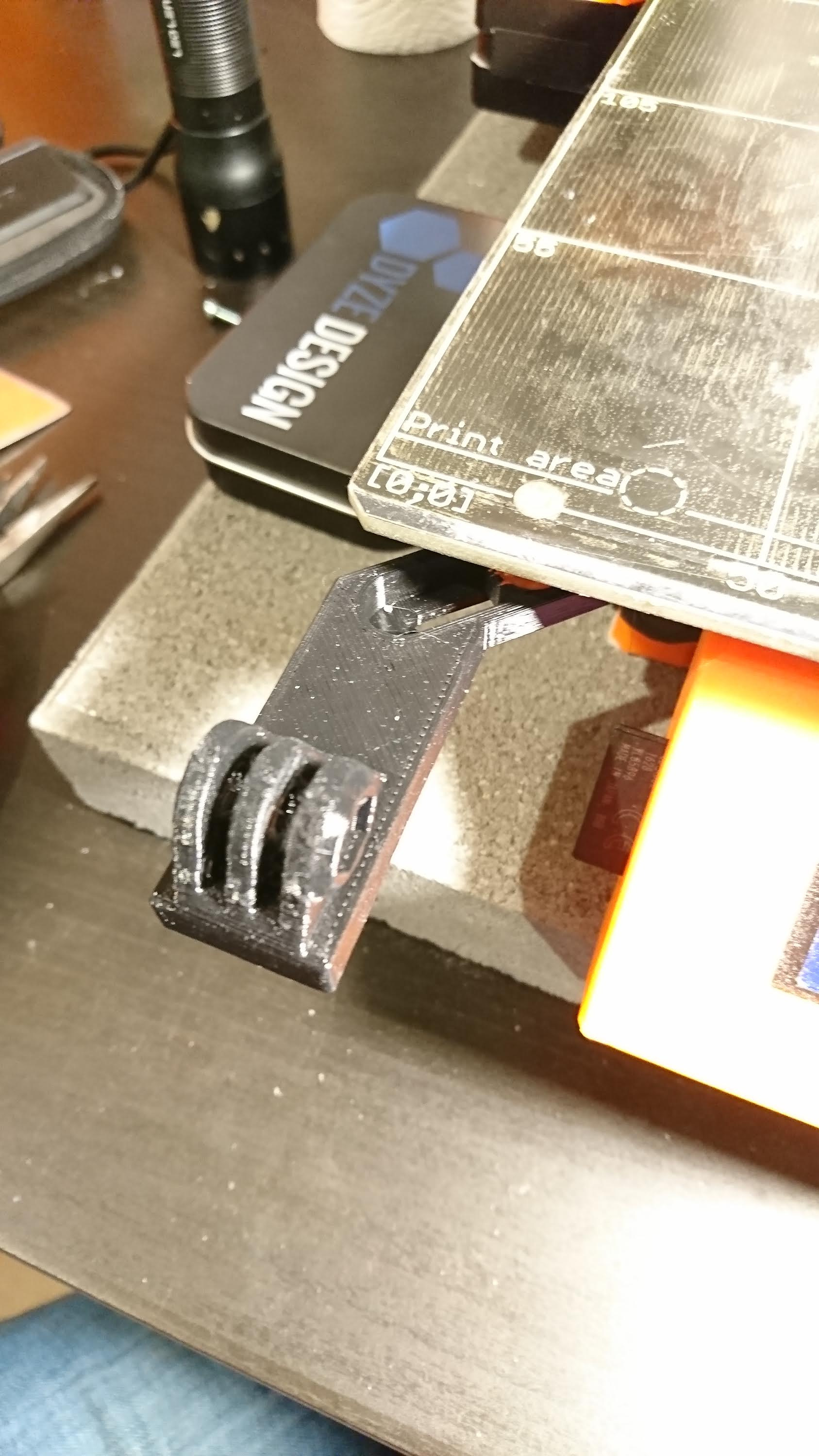 Prusa i3 to modular mounting system adapter (GoPro...)