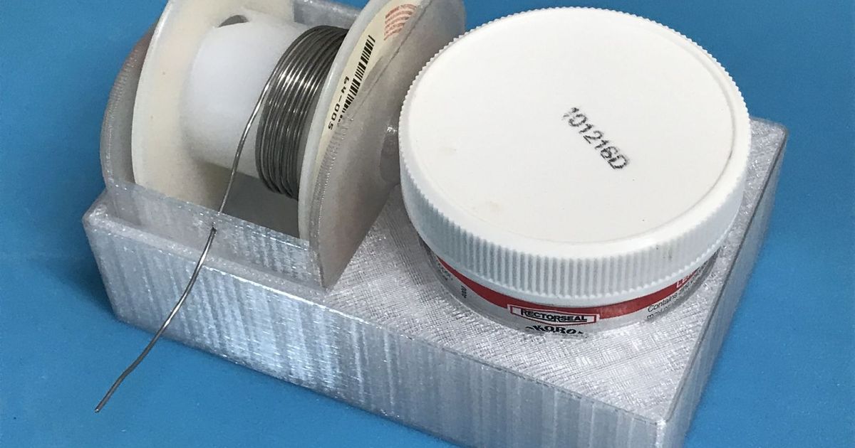 Soldering station solder and flux holder by DT Download free STL