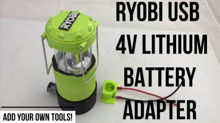 RYOBI USB Lithium 4V Battery Adapter and Pop-up Lantern