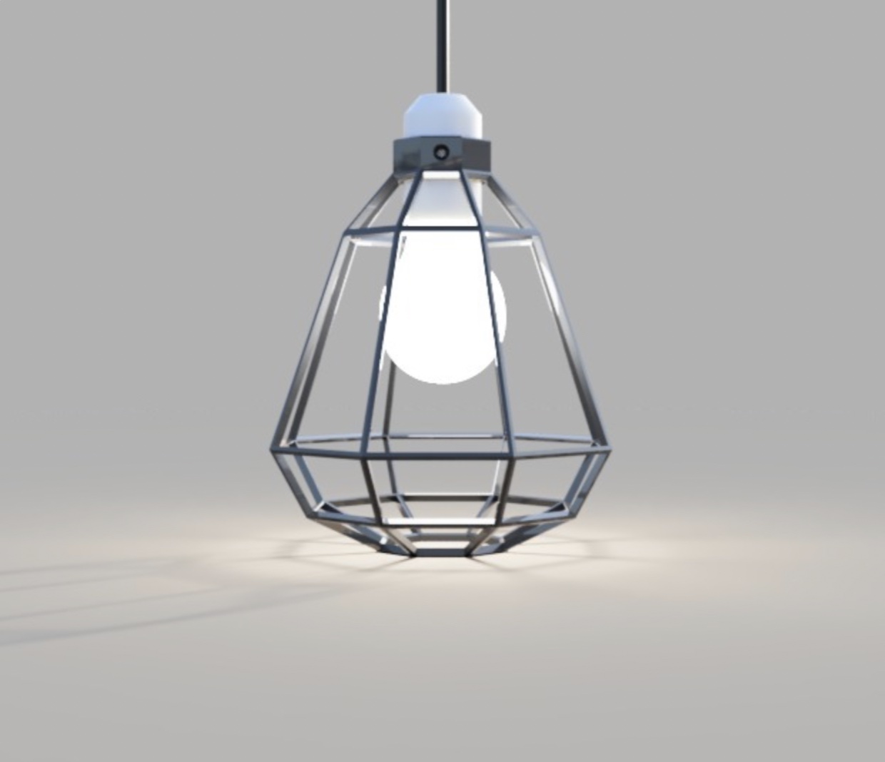 Geometric lamp shade for IKEA bulbs