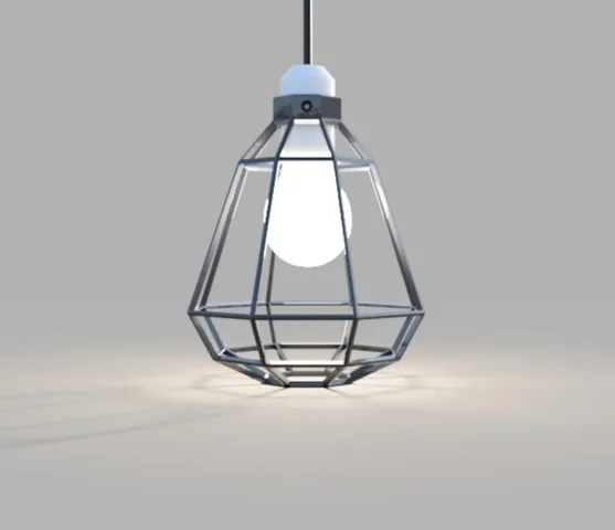 Geometric lamp shade for IKEA bulbs