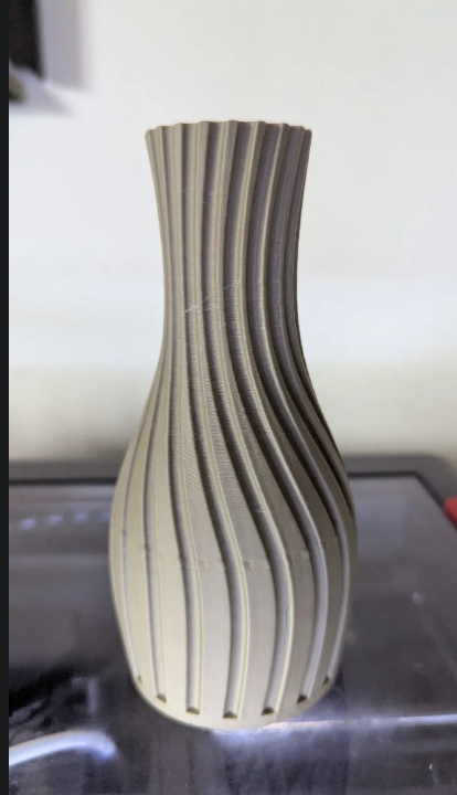 Vase with Helical Pattern
